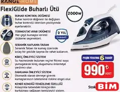 RANGE HOME FLEXİGLİDE BUHARLI ÜTÜ 2000 W fiyat ve kampanya bilgisi
